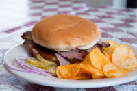 A Brisket sandwich